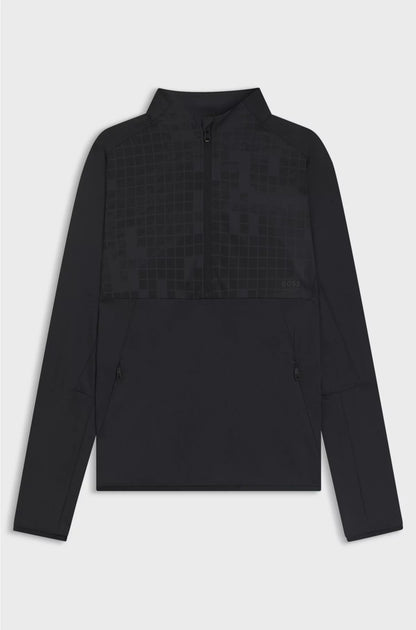 ACTIVE HALF-ZIP SWEATSHIRT IN PRINTED QUICK-DRY FABRIC
