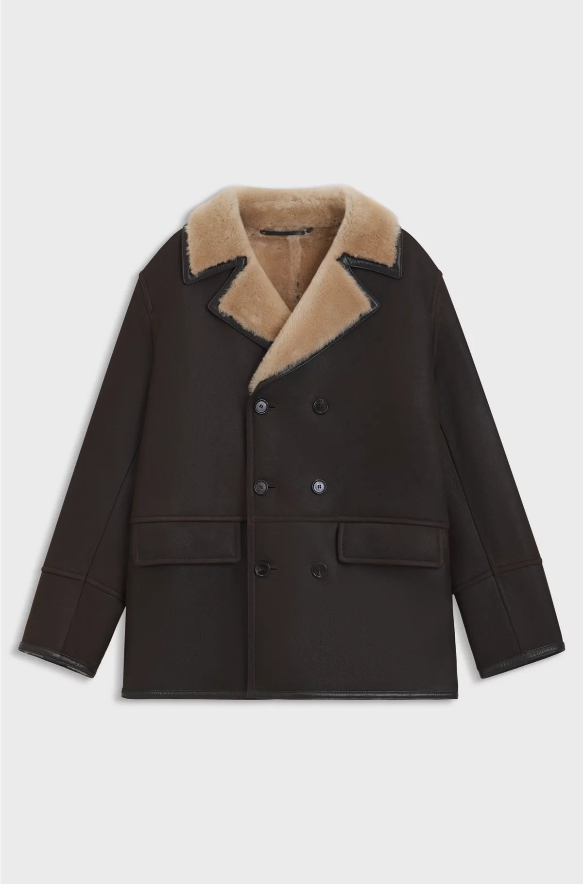 REGULAR-FIT JACKET IN ITALIAN SHEARLING LEATHER