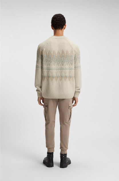 RELAXED-FIT SWEATER WITH KNITTED PATTERN