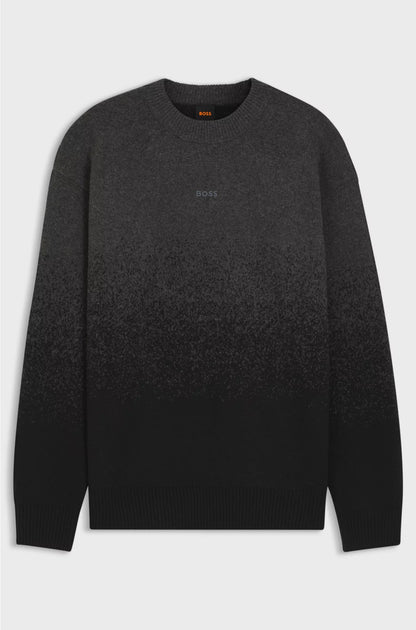 WOOL-BLEND SWEATER WITH DEGRADE PATTERN