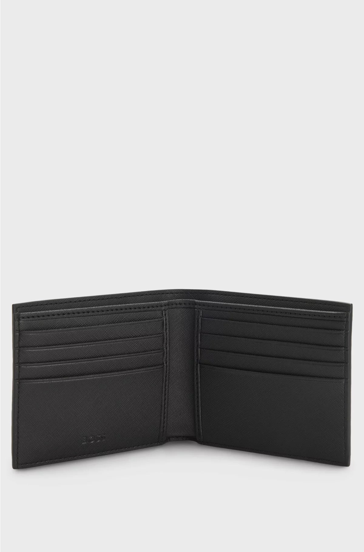 MONOGRAM-STRUCTURE WALLET WITH LOGO TRIM