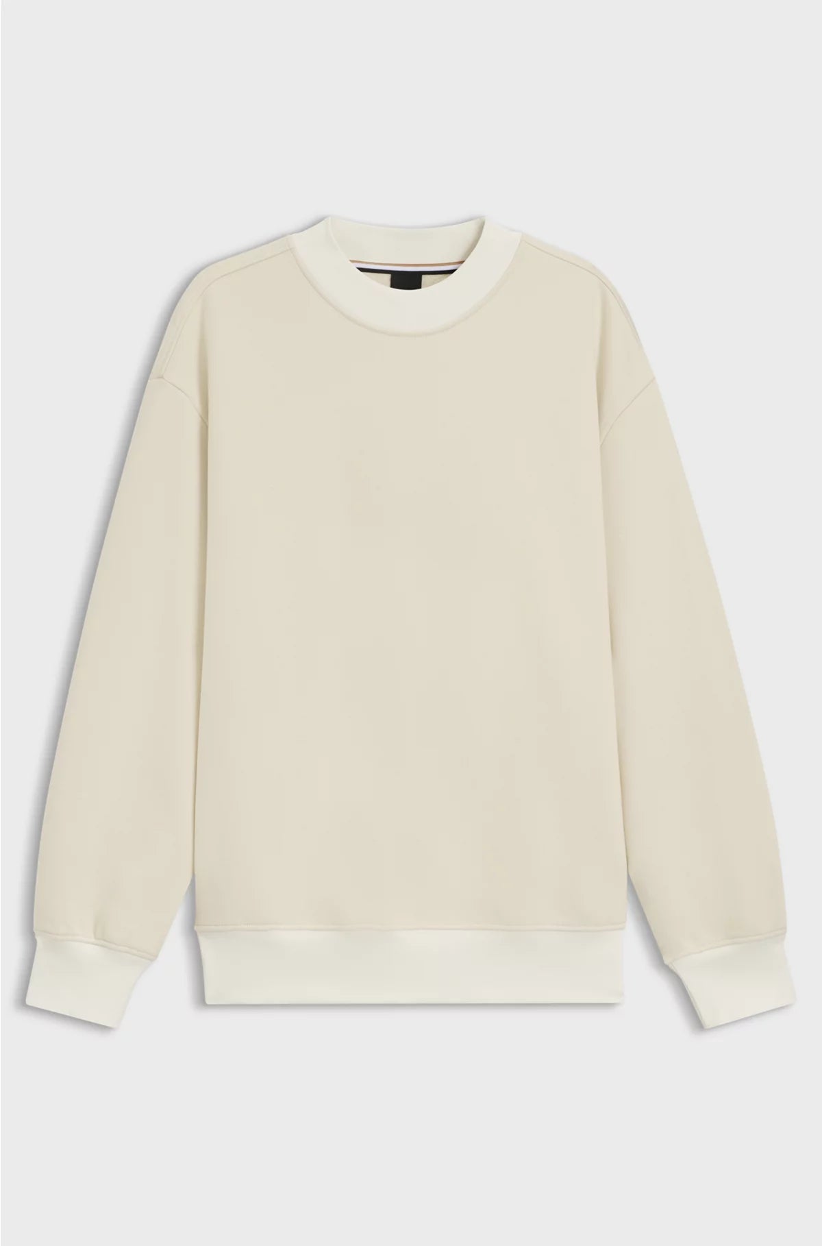 PEACHED-COTTON SWEATSHIRT WITH CONTRAST TRIMS