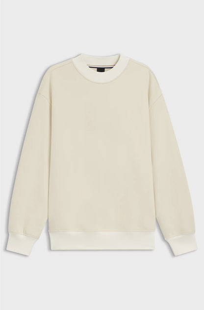PEACHED-COTTON SWEATSHIRT WITH CONTRAST TRIMS