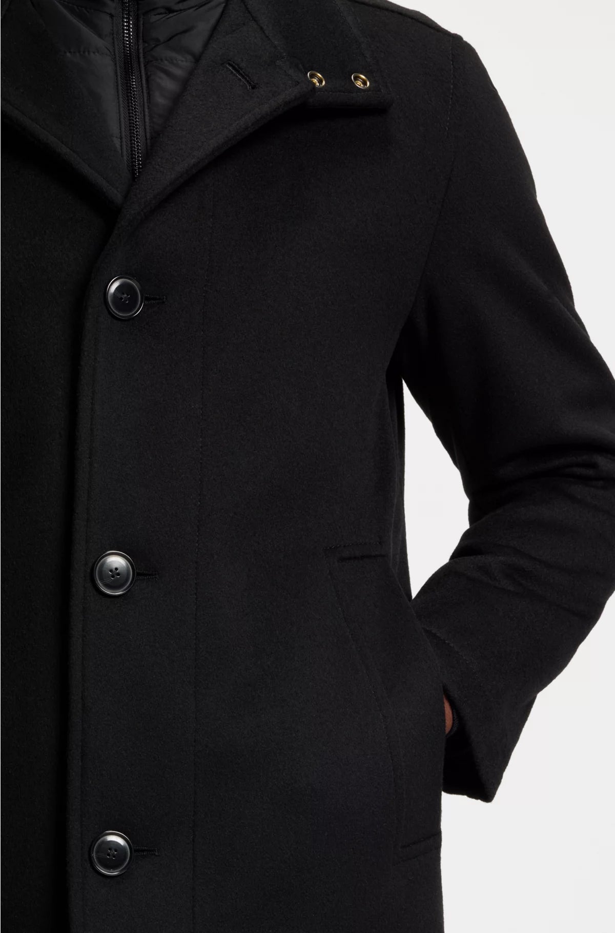 RELAXED-FIT COAT IN WOOL AND CASHMERE
