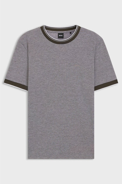 COTTON-PIQUE T-SHIRT WITH LOGO DETAIL