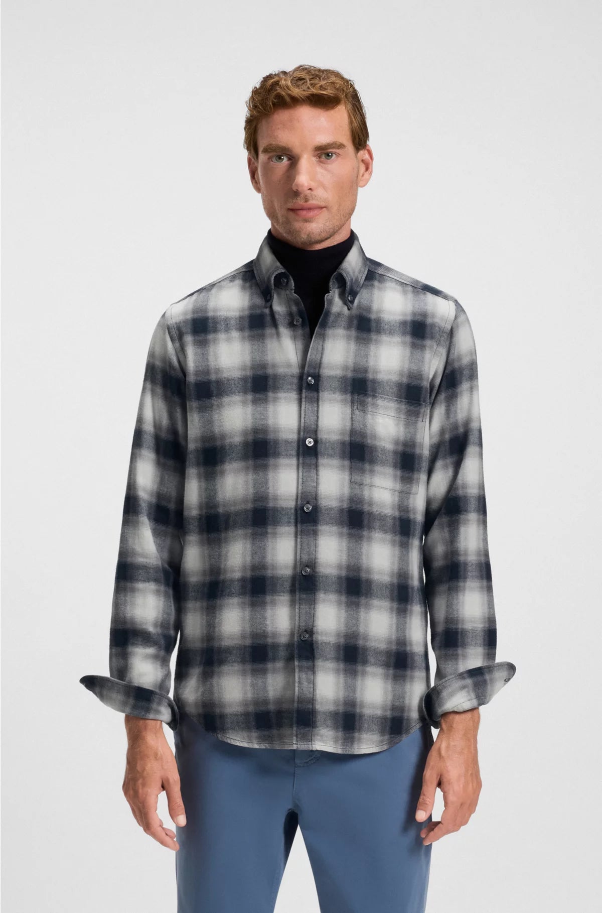 REGULAR-FIT SHIRT IN COTTON FLANNEL