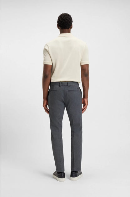 SLIM-FIT TROUSERS IN BRUSHED HERRINGBONE