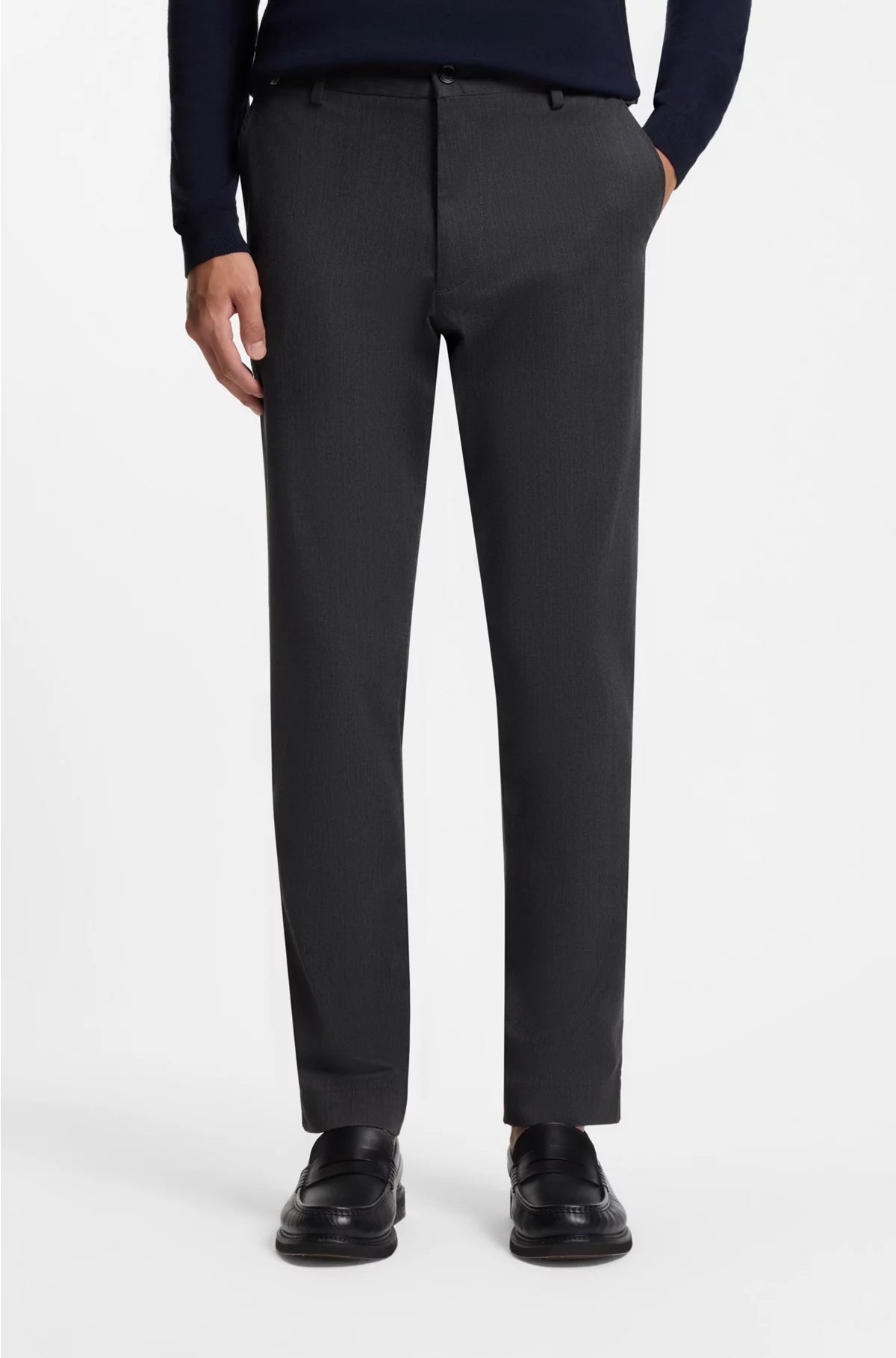 MODERN-FIT TROUSERS IN BRUSHED TWILL