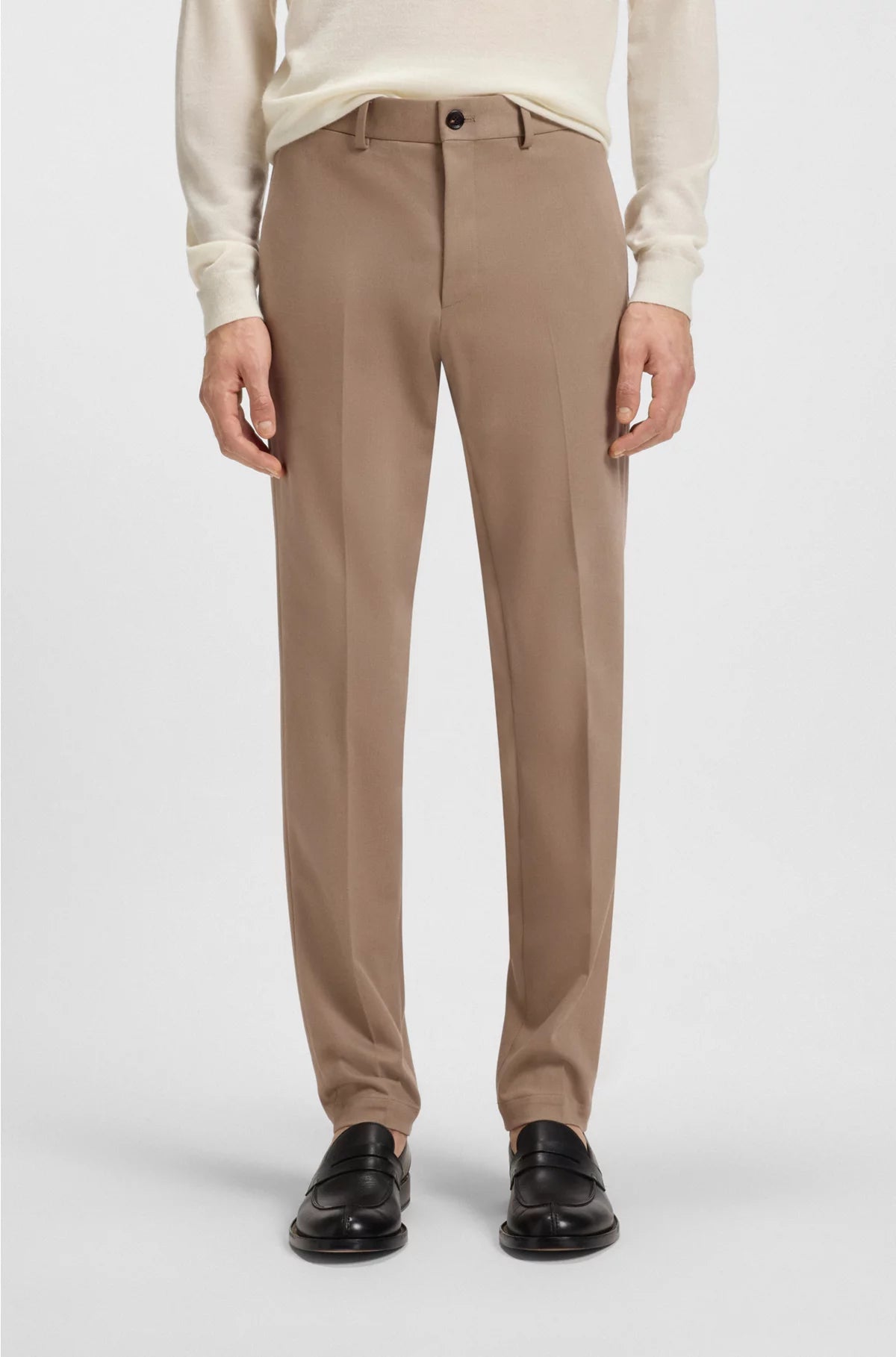SLIM-FIT TROUSERS IN COTTON, CASHMERE AND STRETCH
