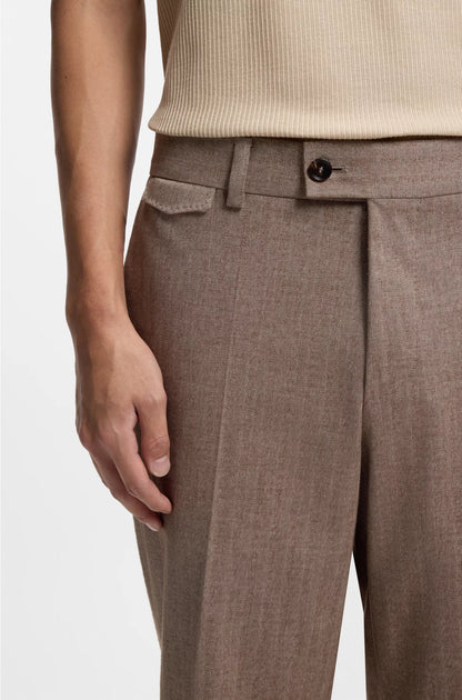TAPERED-FIT TROUSERS IN COTTON, CASHMERE AND STRETCH