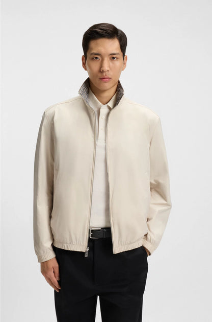 WATER-REPELLENT REVERSIBLE JACKET WITH CHECK PATTERN