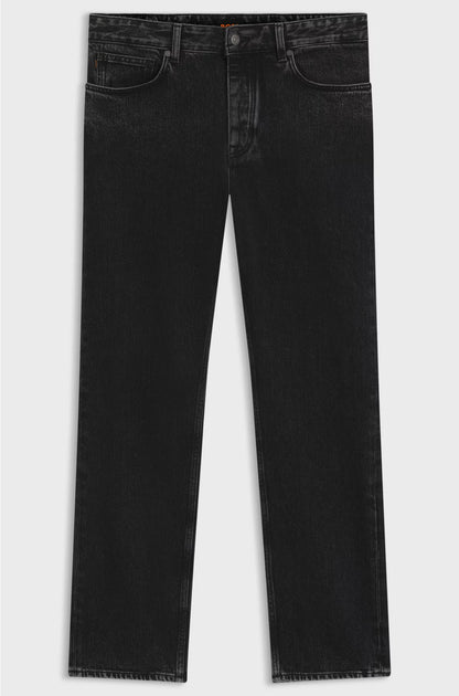 REGULAR-FIT JEANS IN BLACK COMFORT-STRETCH DENIM