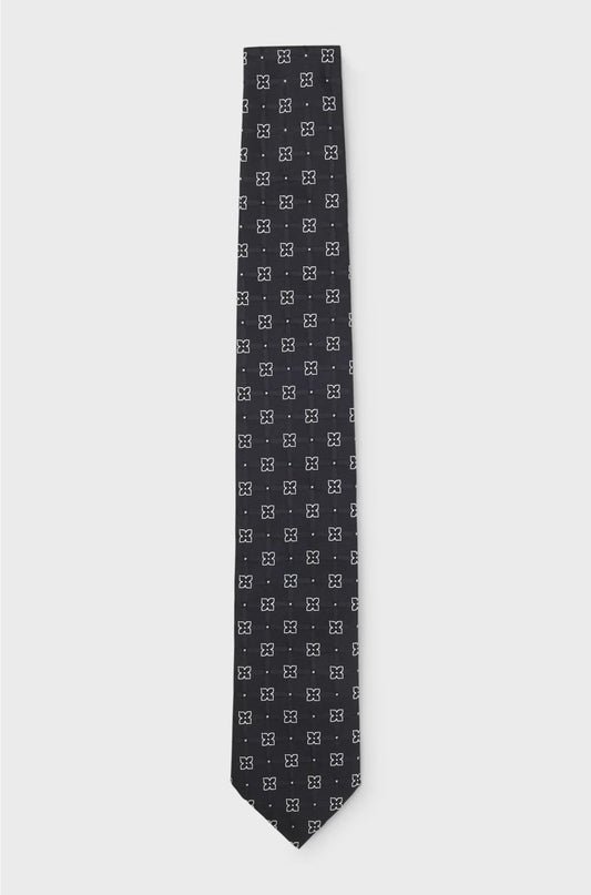 SILK-BLEND TIE WITH PATTERN
