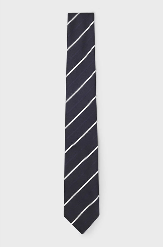 TIE WITH DIAGONAL STRIPE IN SILK BLEND