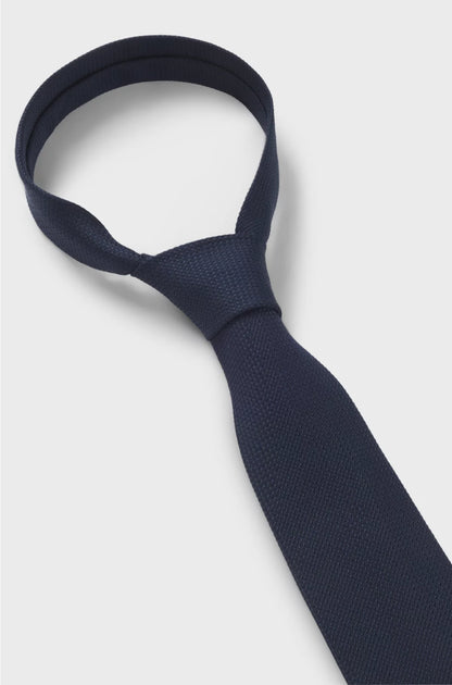 STRUCTURED TIE IN COTTON AND SILK