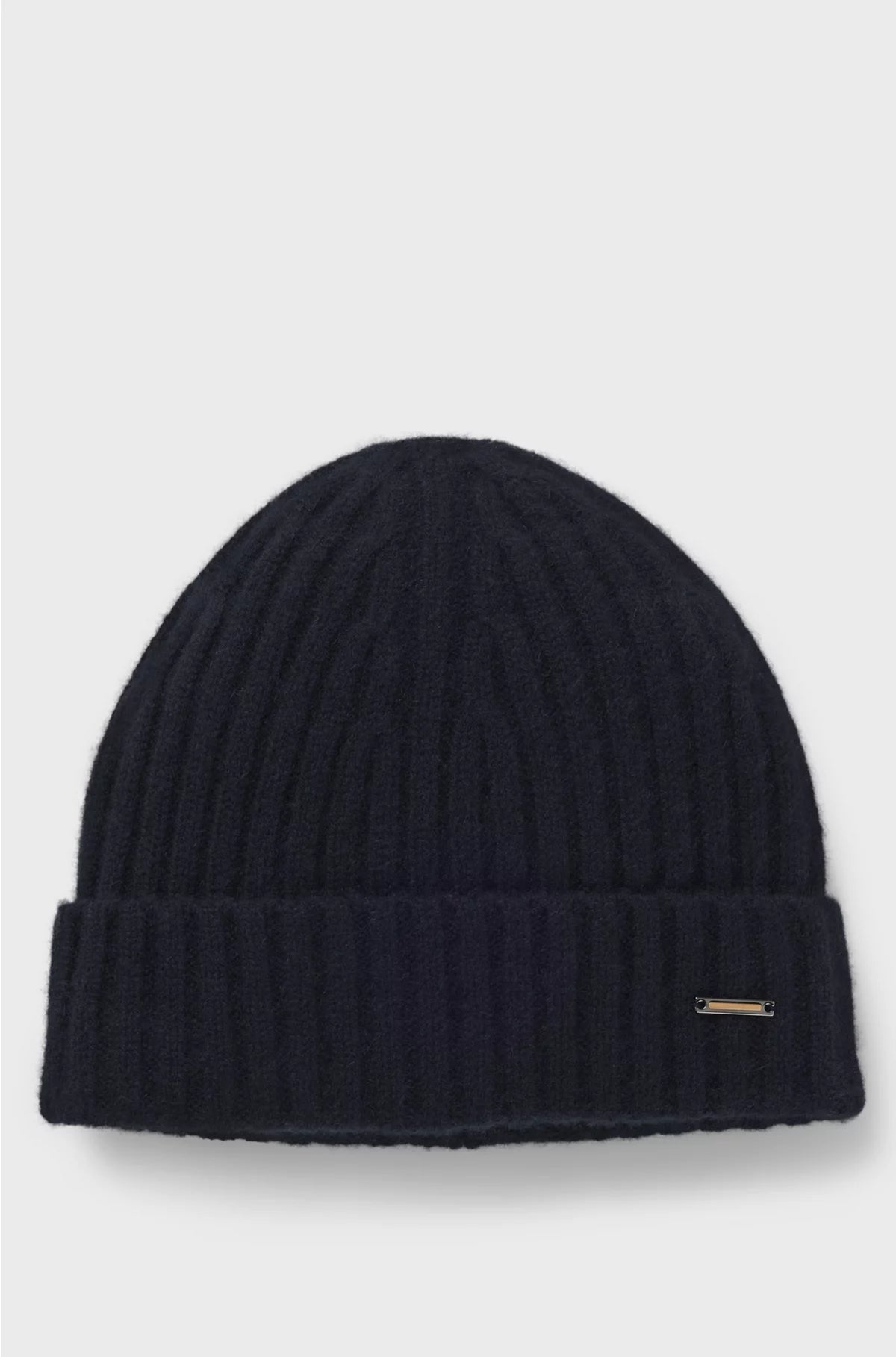 RIBBED BEANIE HAT IN CASHMERE