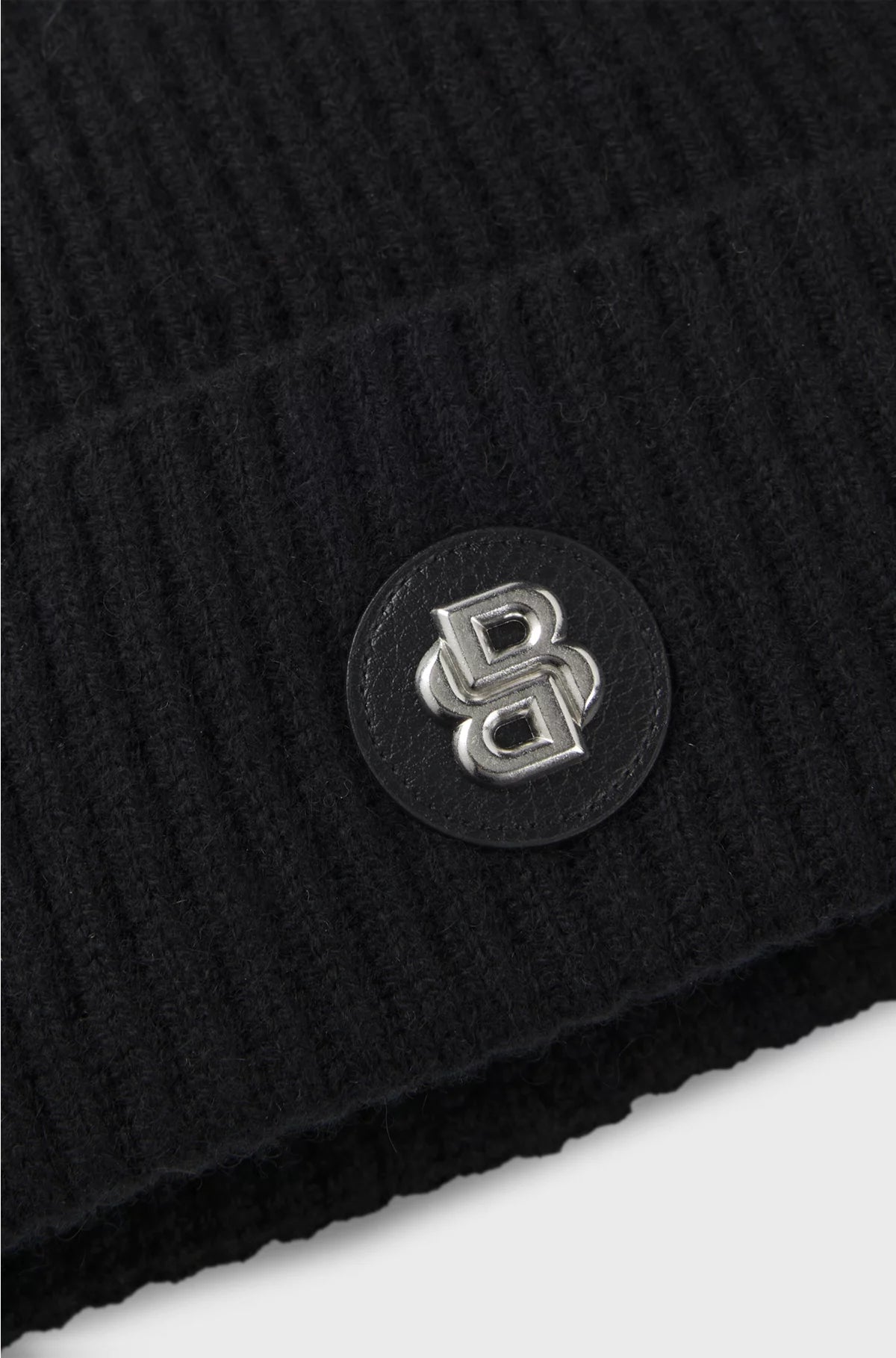 WOOL-CASHMERE BEANIE HAT WITH DOUBLE B MONOGRAM