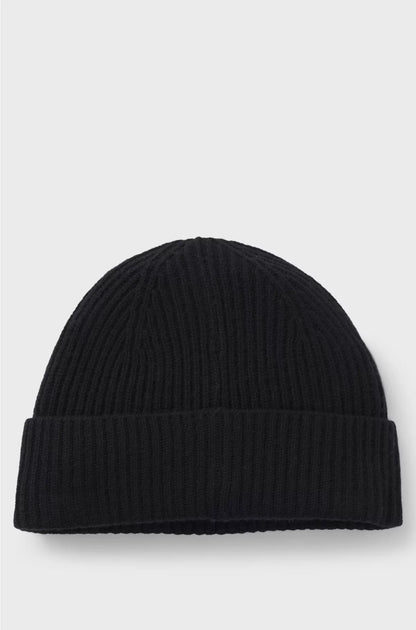 WOOL-CASHMERE BEANIE HAT WITH DOUBLE B MONOGRAM