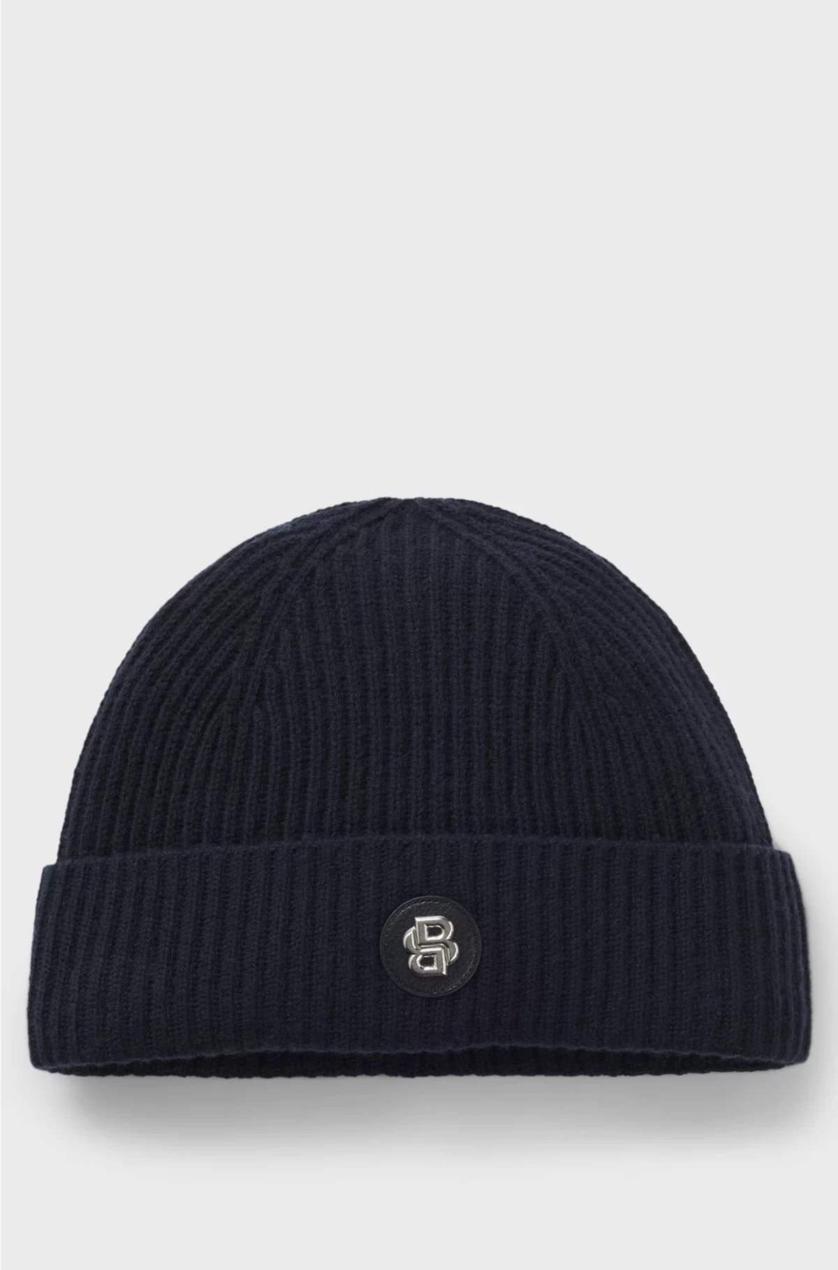 WOOL-CASHMERE BEANIE HAT WITH DOUBLE B MONOGRAM