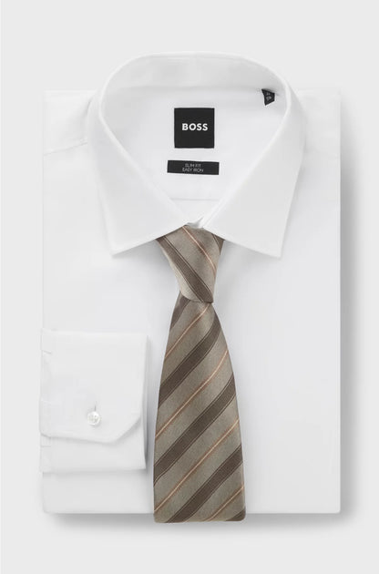 DIAGONAL-STRIPED TIE IN SILK JACQUARD