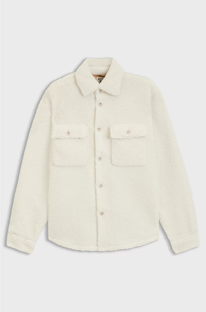 RELAXED-FIT OVERSHIRT IN TEDDY FABRIC