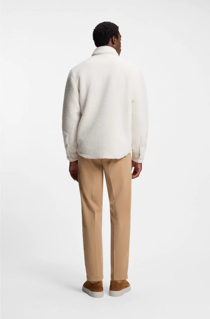 RELAXED-FIT OVERSHIRT IN TEDDY FABRIC