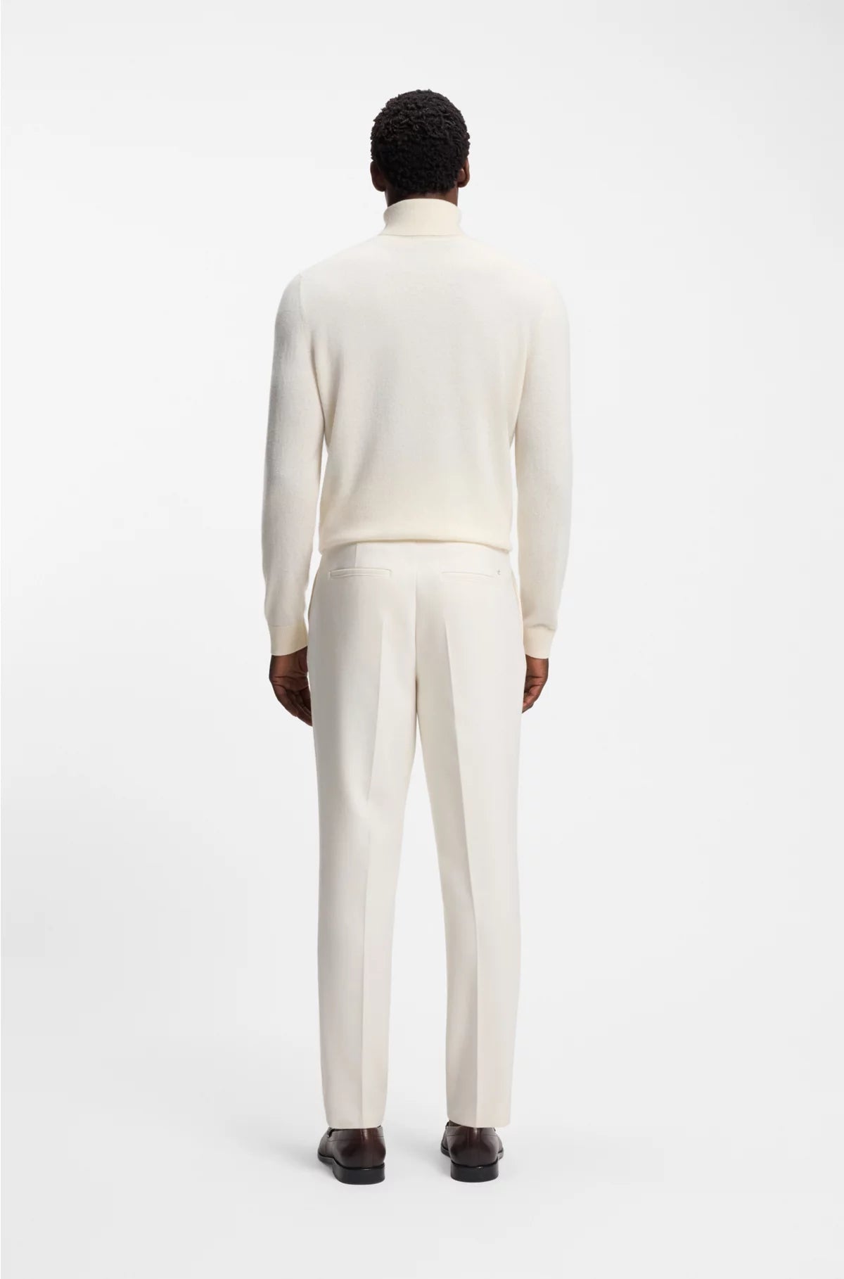 TAPERED-FIT TROUSERS IN STRETCH FABRIC