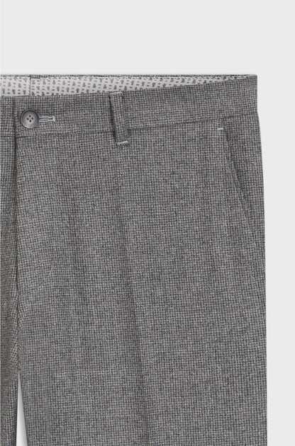 SLIM-FIT TROUSERS INMICRO-PATTERNED VIRGIN WOOL