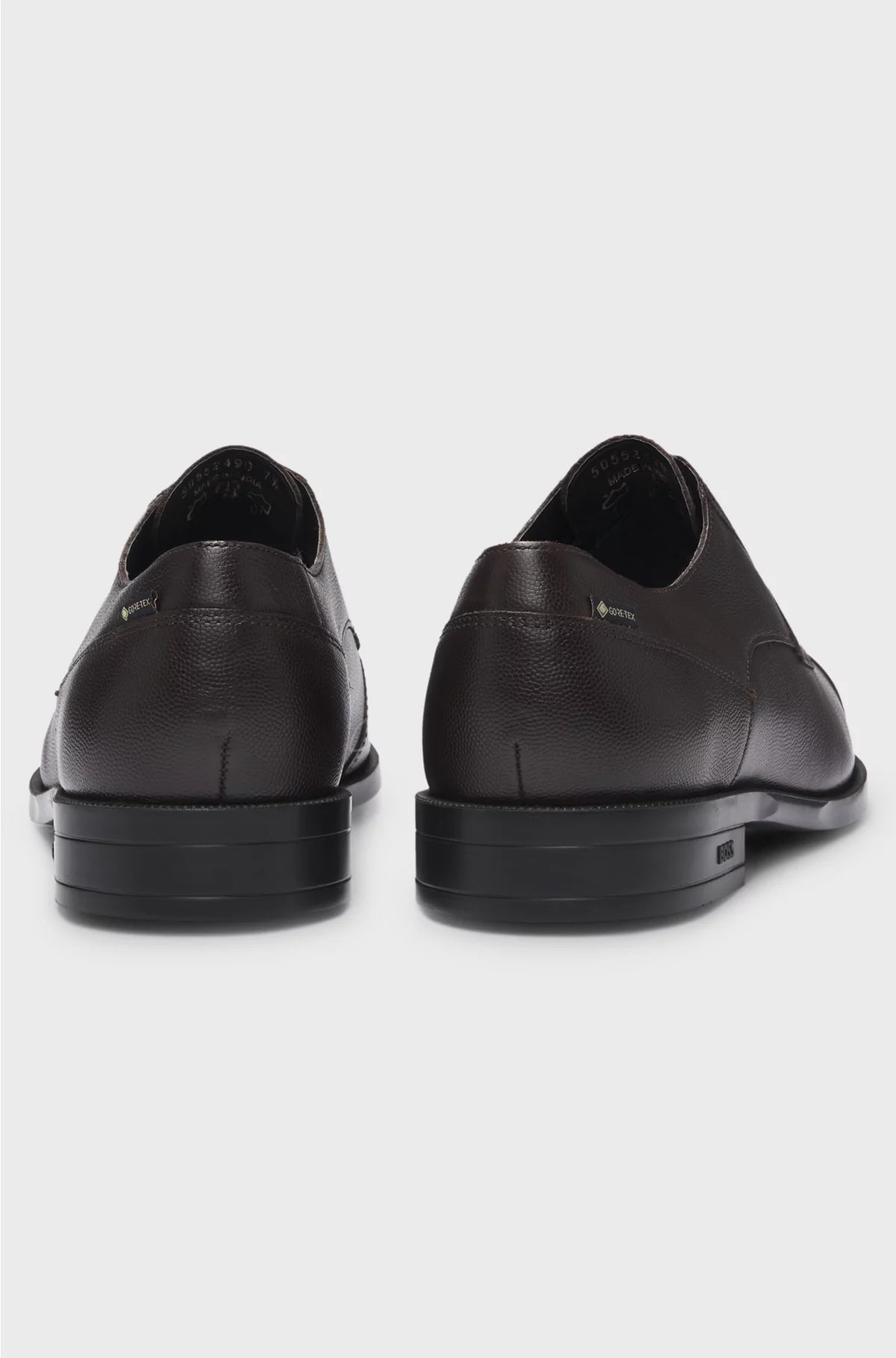 PRINTED-LEATHER DERBY SHOES WITH CAP TOE