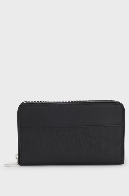 LEATHER BELT BAG WITH PLAIN AND GRAINED FINISHES