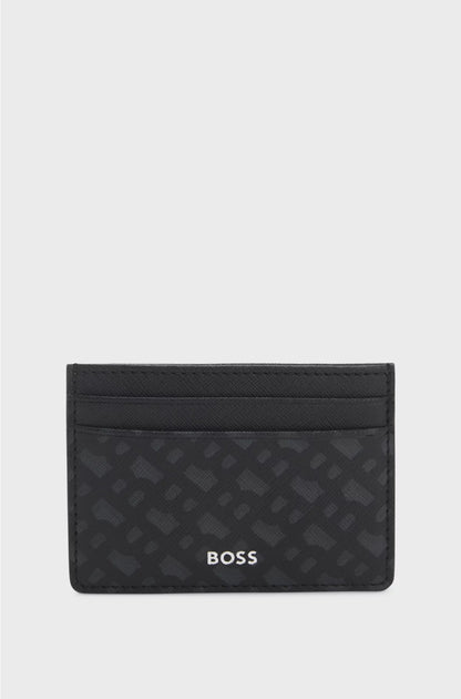 MONOGRAM CARD HOLDER WITH FOIL-EMBOSSED LOGO