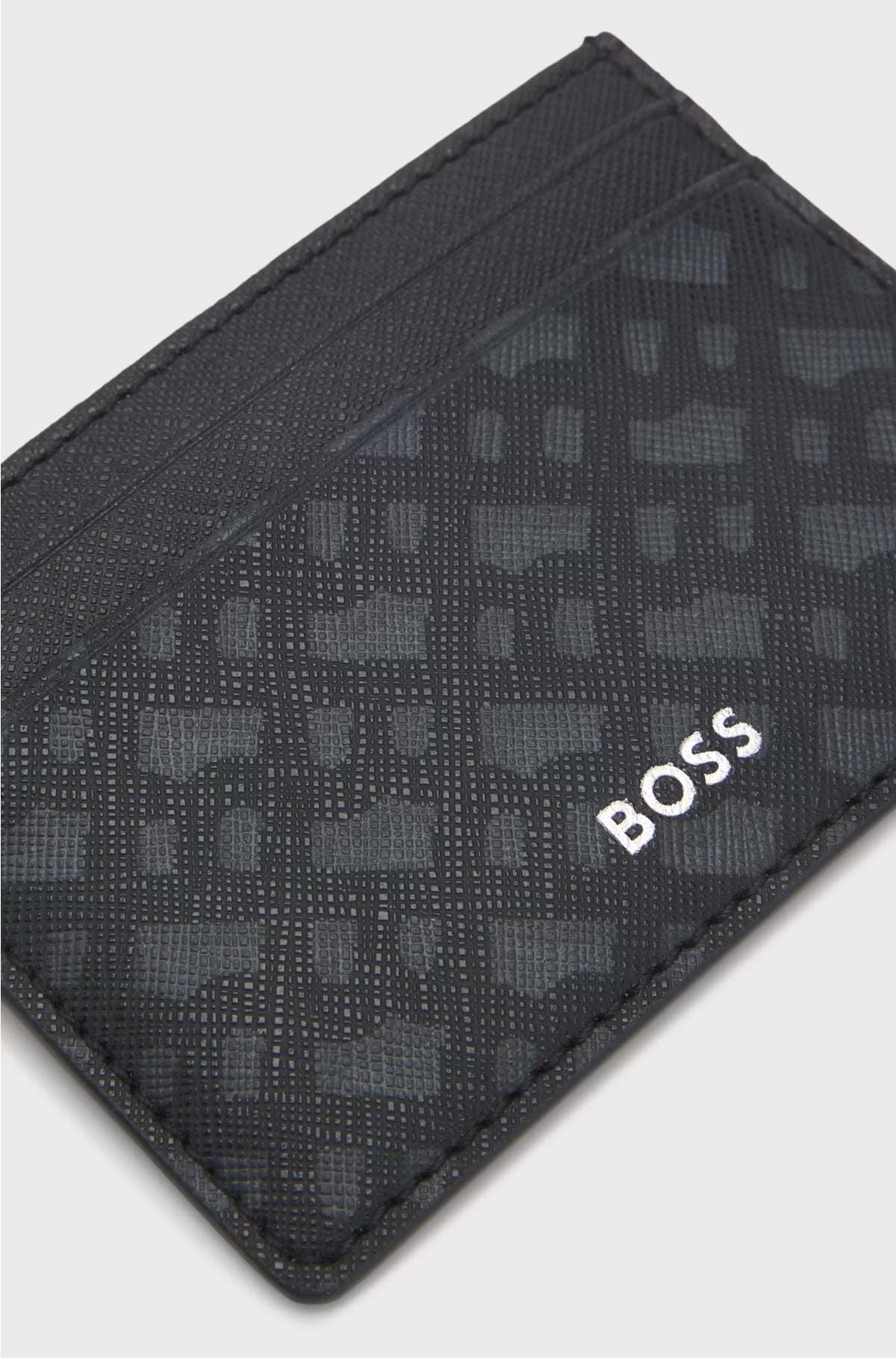 MONOGRAM CARD HOLDER WITH FOIL-EMBOSSED LOGO