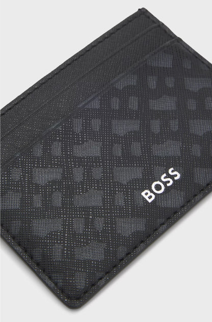 MONOGRAM CARD HOLDER WITH FOIL-EMBOSSED LOGO
