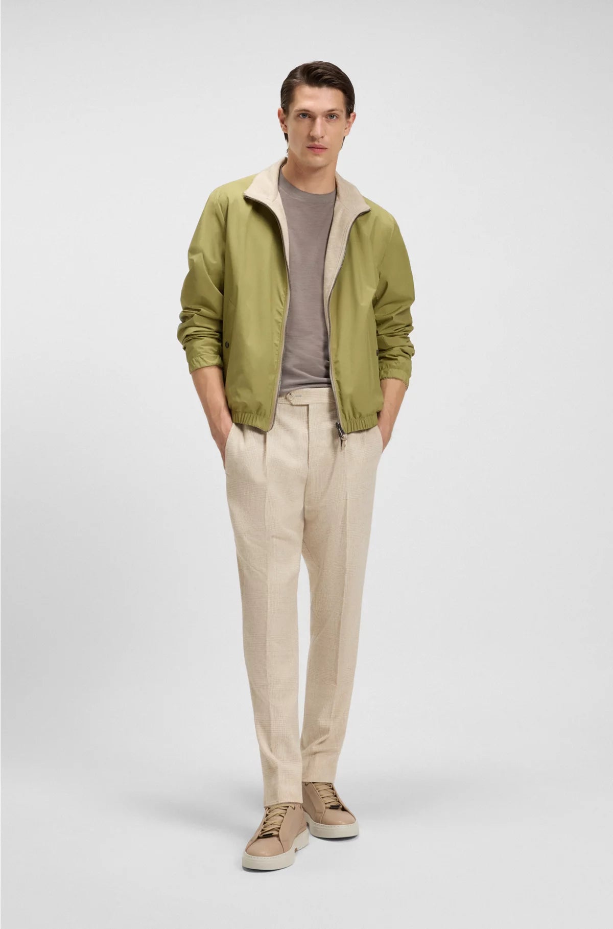 REGULAR-FIT T-SHIRT IN SILK AND WOOL
