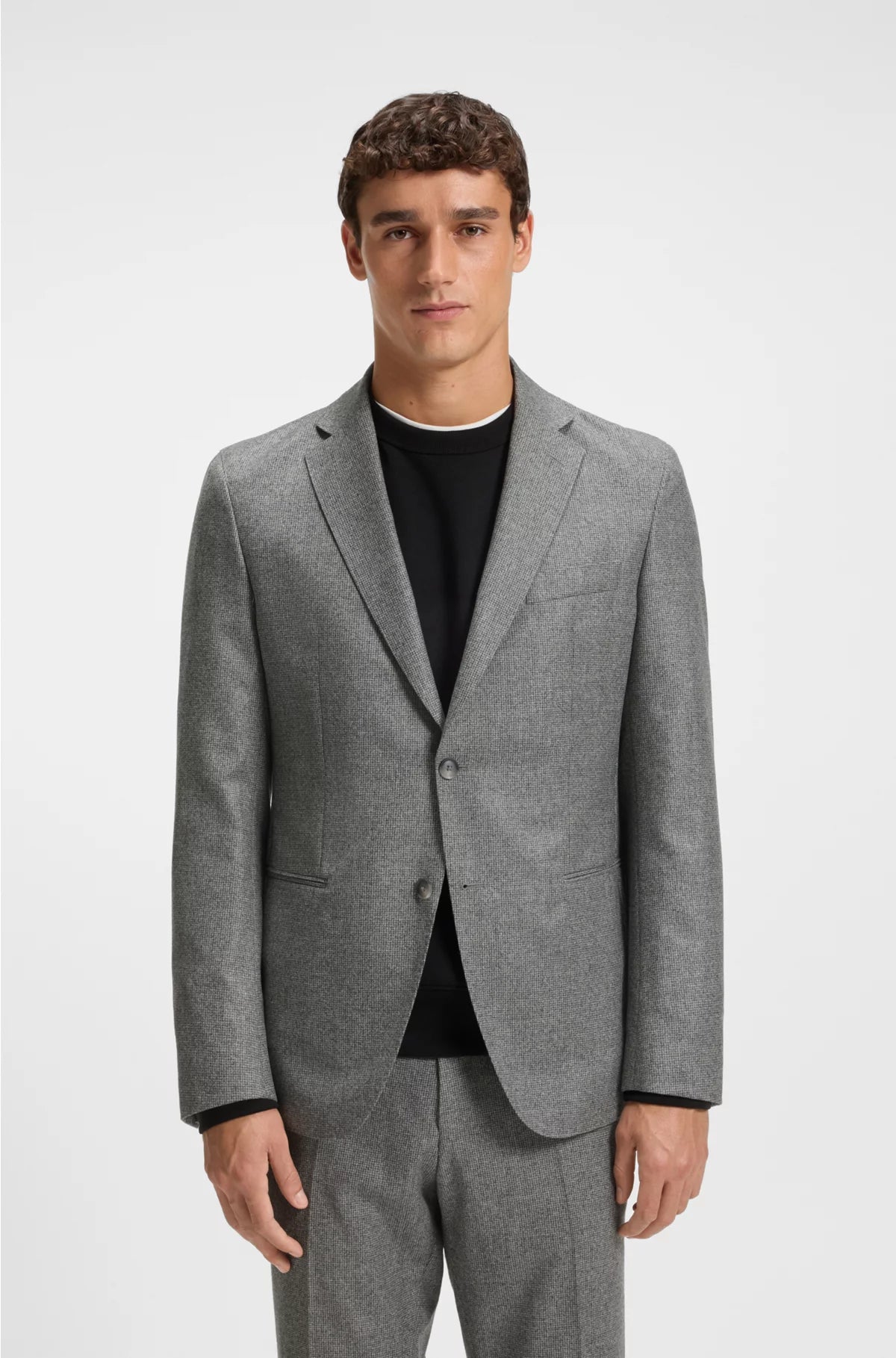 SLIM-FIT BLAZER INMICRO-PATTERNED VIRGIN WOOL