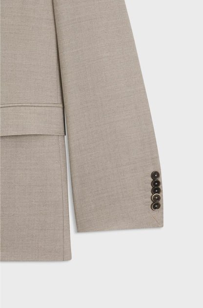 TWO-PIECE REGULAR-FIT SUIT IN HERRINGBONE VIRGIN WOOL