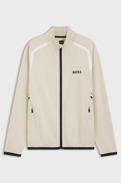 ZIP-UP SWEATSHIRT IN TEMPERATURE-REGULATING STRETCH GABARDINE
