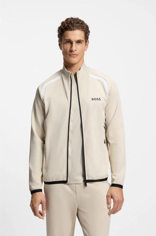 ZIP-UP SWEATSHIRT IN TEMPERATURE-REGULATING STRETCH GABARDINE
