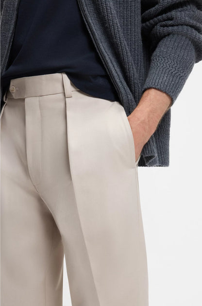 MICRO-PATTERNED TROUSERS IN COTTON