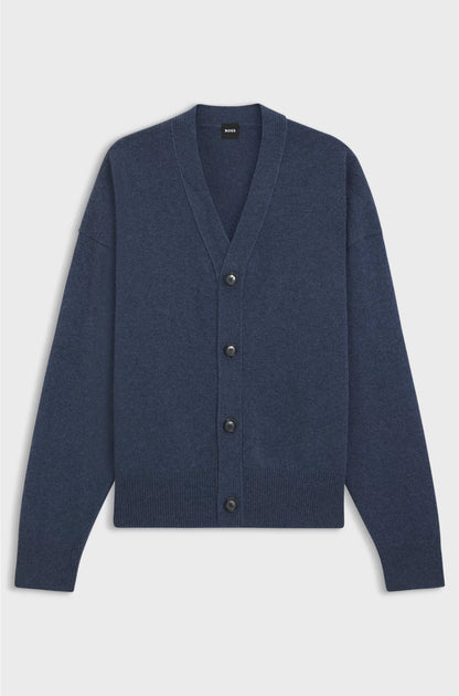 RELAXED-FIT CARDIGAN IN VIRGIN WOOL