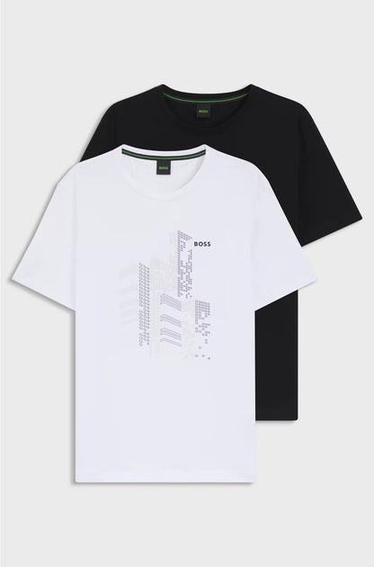 TWO-PACK OF T-SHIRTS IN STRETCH-COTTON JERSEY