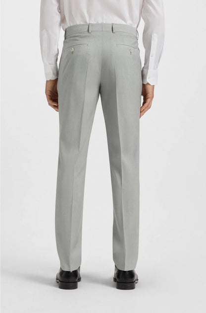 TWO-PIECE SLIM-FIT SUIT IN PATTERNED VIRGIN WOOL