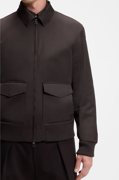 JACKET IN WATER-REPELLENT TWILL