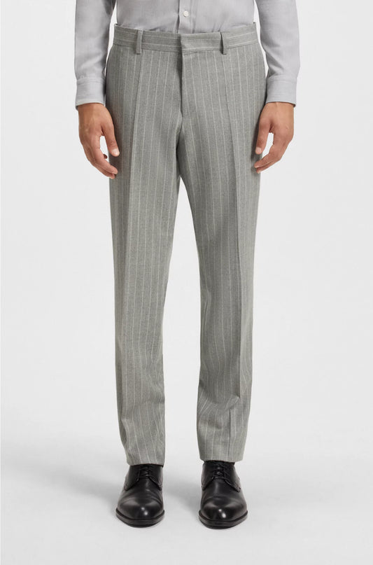 FORMAL TROUSERS IN STRIPED VIRGIN WOOL
