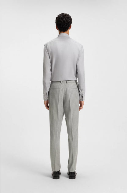 FORMAL TROUSERS IN STRIPED VIRGIN WOOL