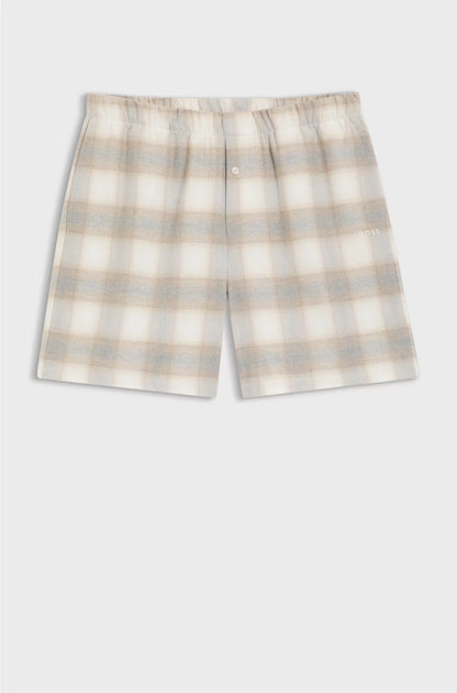 VICHY-CHECK PYJAMA SHORTS IN COTTON FLANNEL