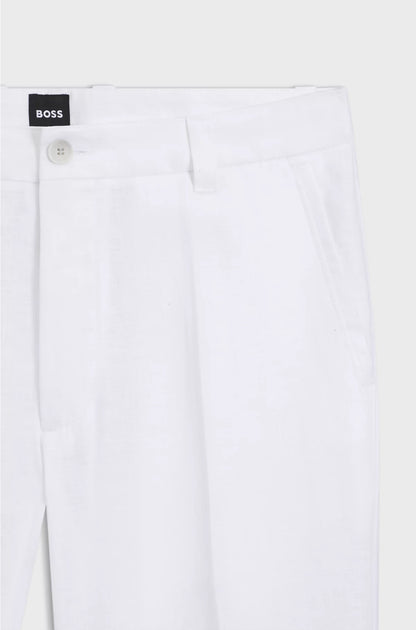 STRAIGHT-FIT TROUSERS IN LINEN