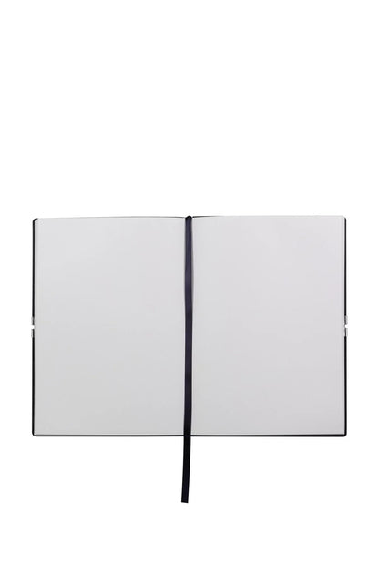 A5 NAVY FAUX-LEATHER NOTEPAD