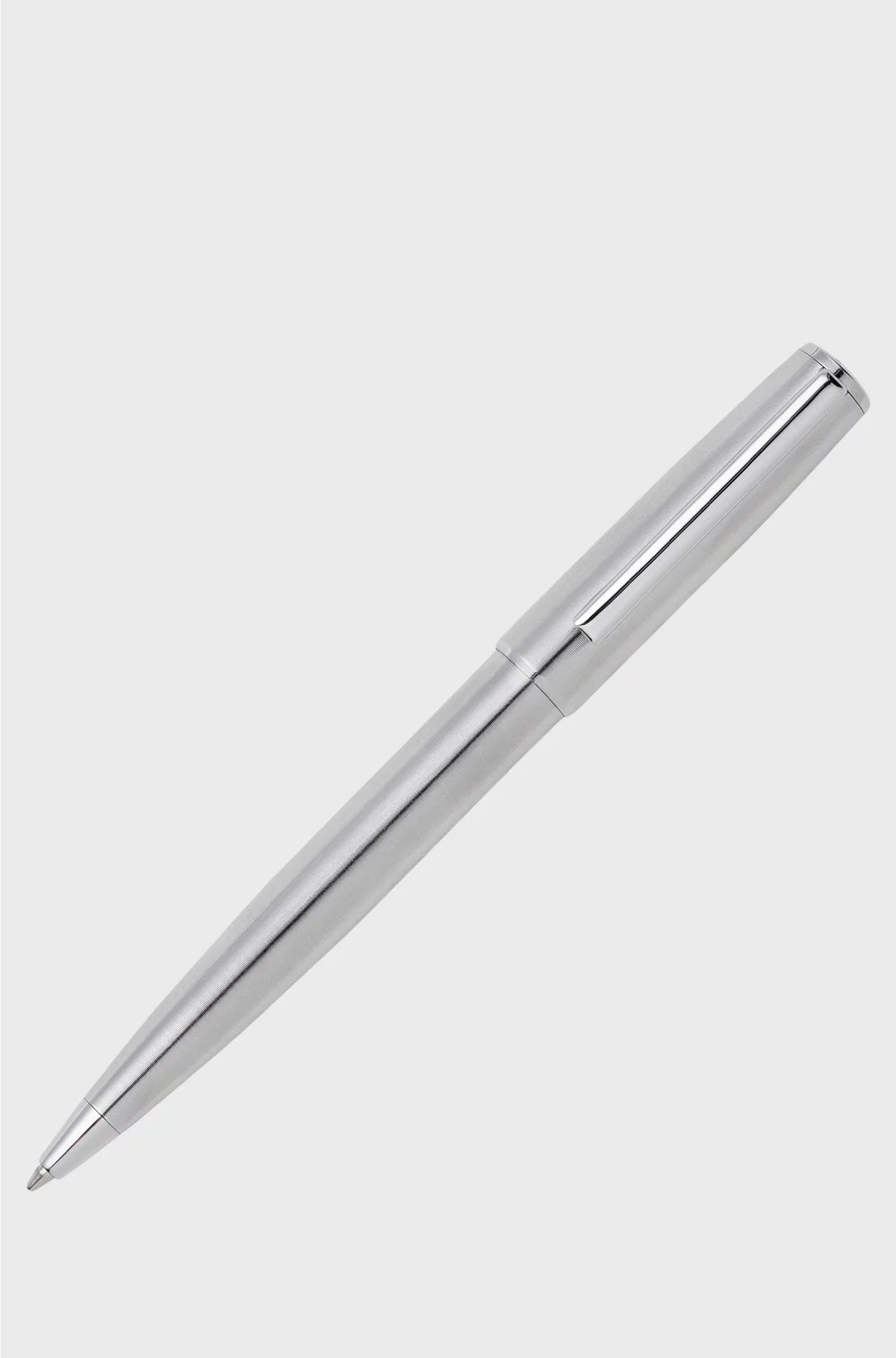 CHROME BALLPOINT PEN WITH TONAL LOGO