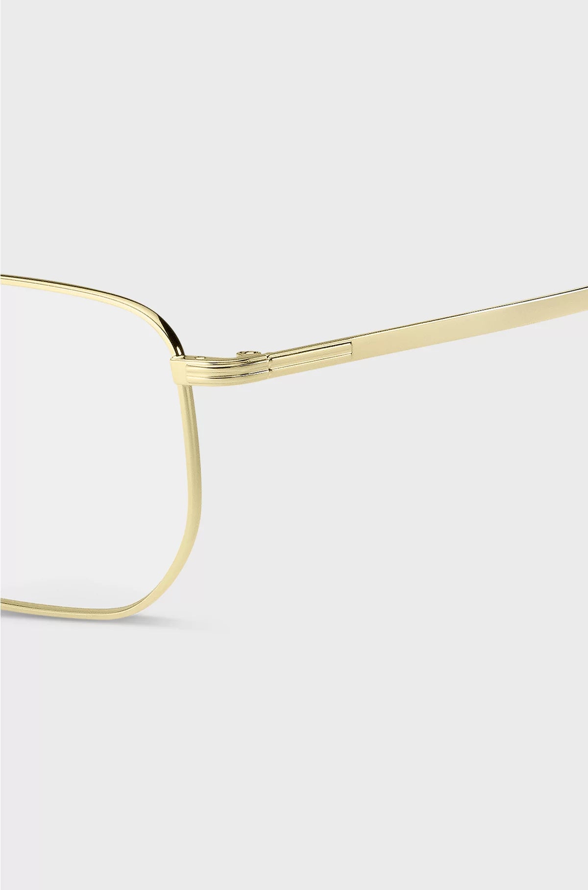 GOLD-TONE OPTICAL FRAMES WITH HAVANA END TIPS